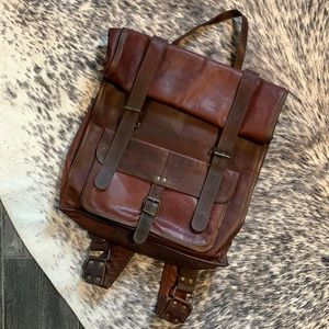 Roll Top Vintage Style Backpack